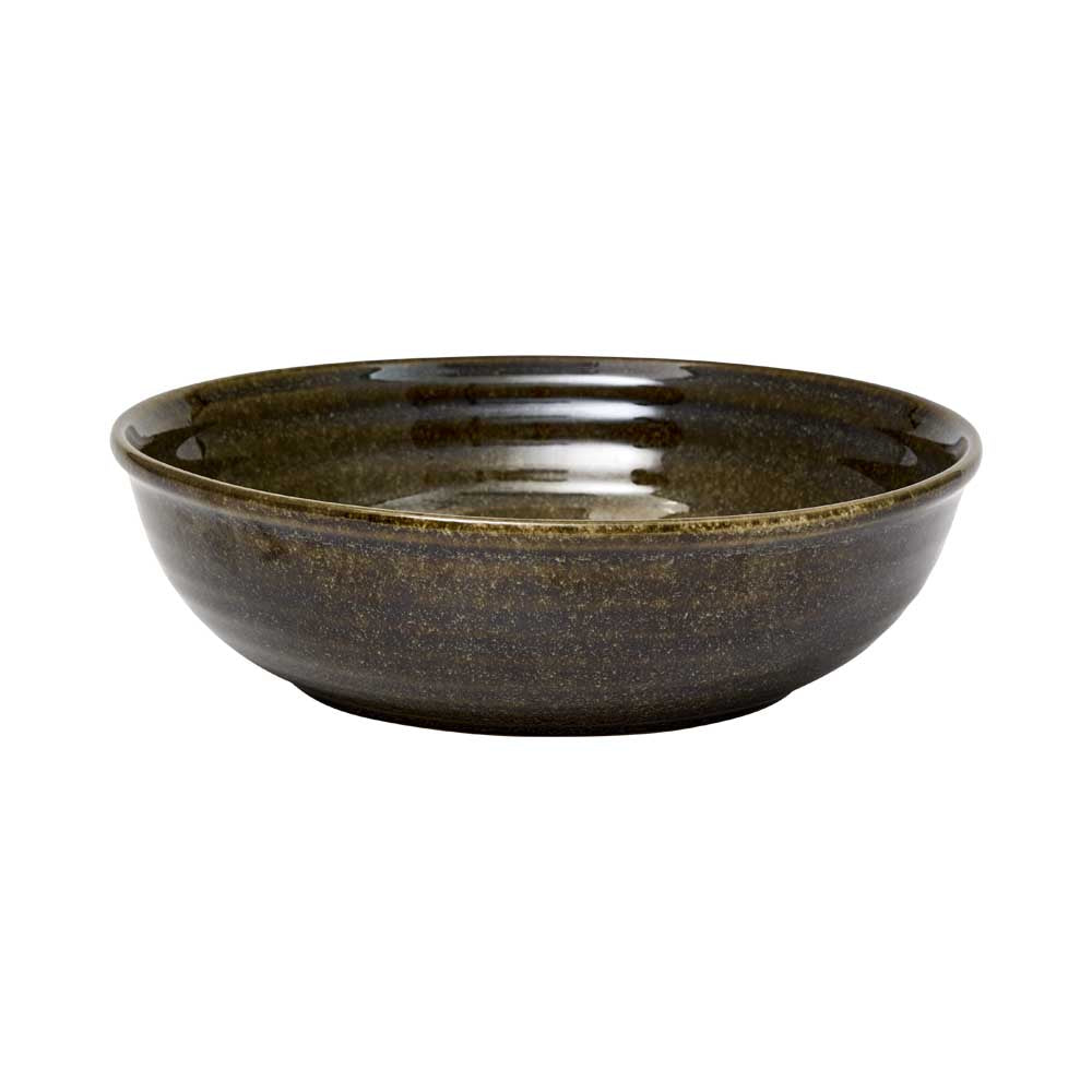 Alex Liddy Rustica Stoneware Bowl 20cm in forest green at MyHouse