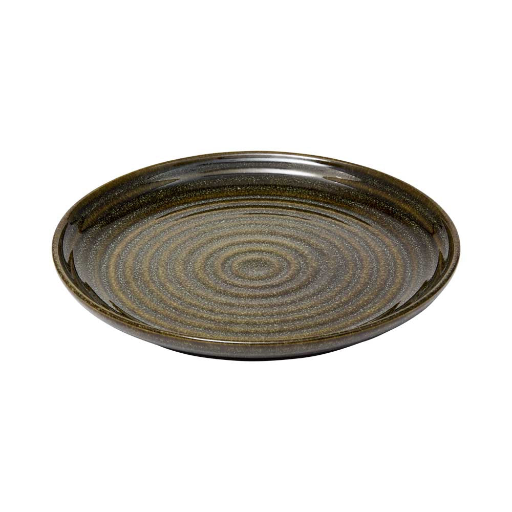 Alex Liddy Rustica Stoneware Plate 21cm in forest green at MyHouse