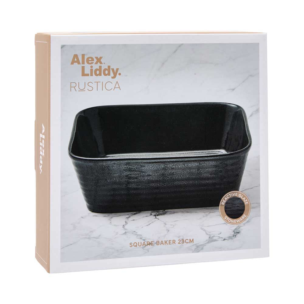 Alex Liddy Rustica Stoneware Square Baker 23cm in Navy Blue at MyHouse