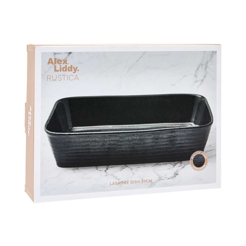 Alex Liddy Rustica Stoneware Lasagne Dish 33cm in Navy Blue at MyHouse