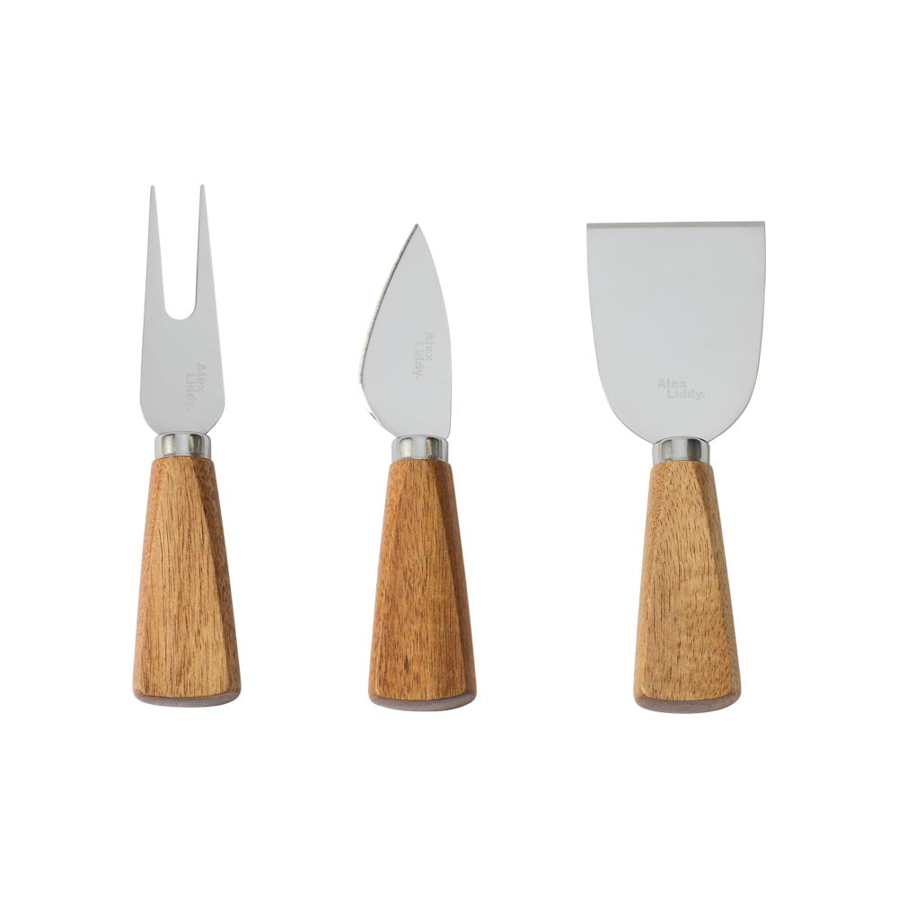 Alex Liddy Slate & Co Marble Serving Board with Set of 3 Cheese Knives - MyHouse