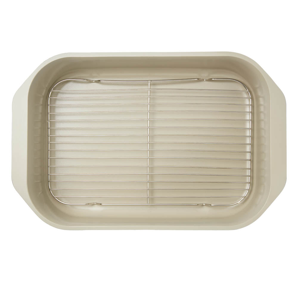 NOOK by Baccarat Roaster with Rack 34cm sage green