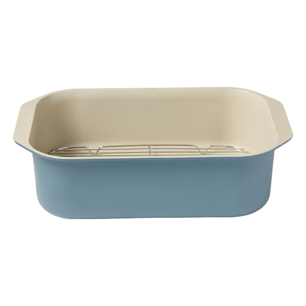 NOOK by Baccarat Roaster with Rack 34cm denim blue