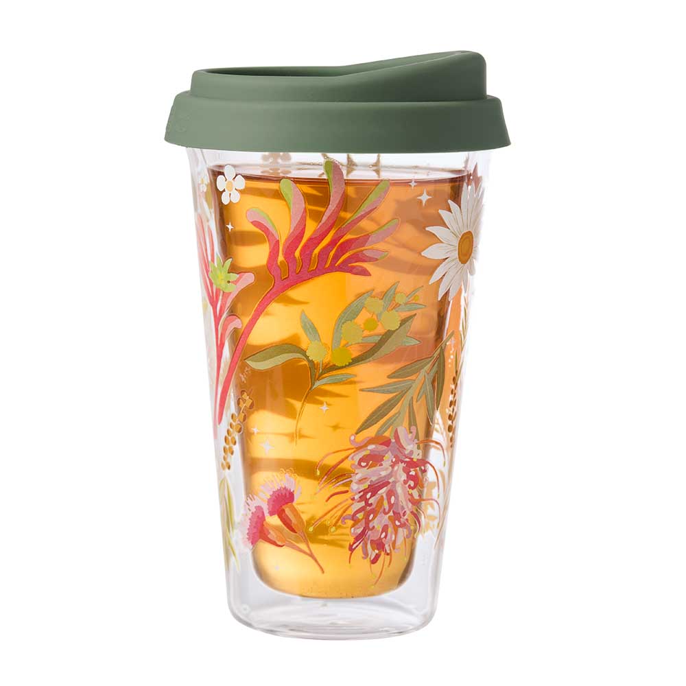 Alex Liddy Lottie Double Walled Glass Travel Mug 350ml