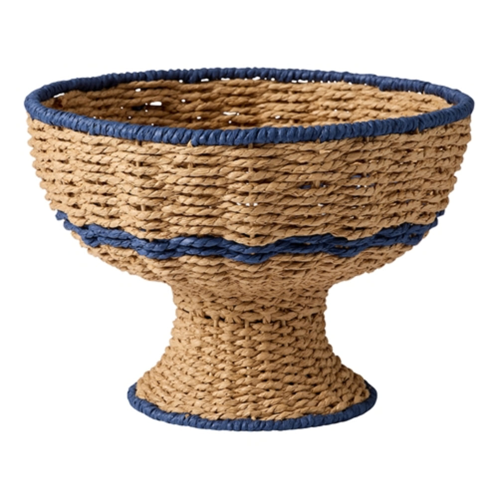 Porto Cori Footed Bowl 28x28x20cm Navy