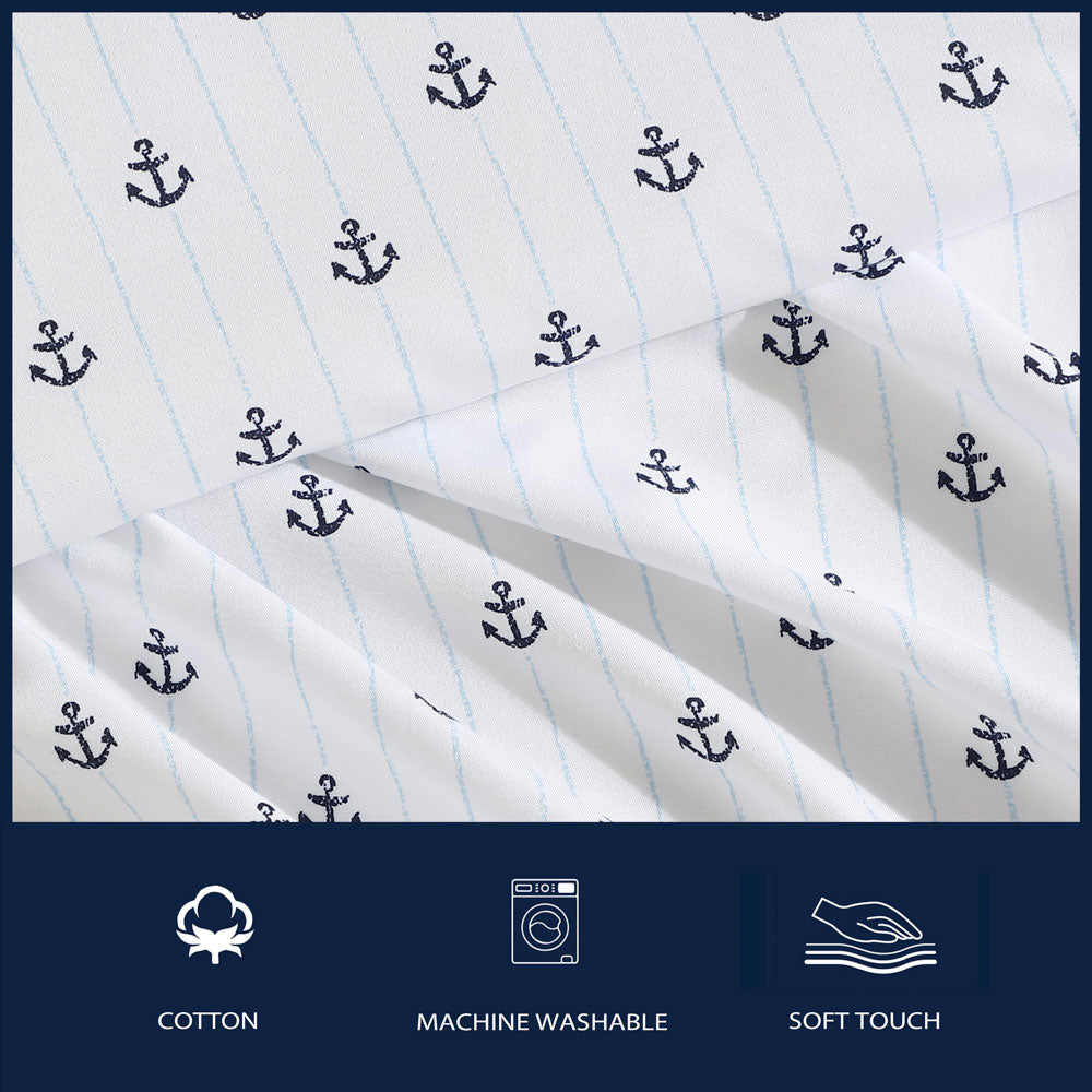Nautica Anchor Drop Washed Sheet Set