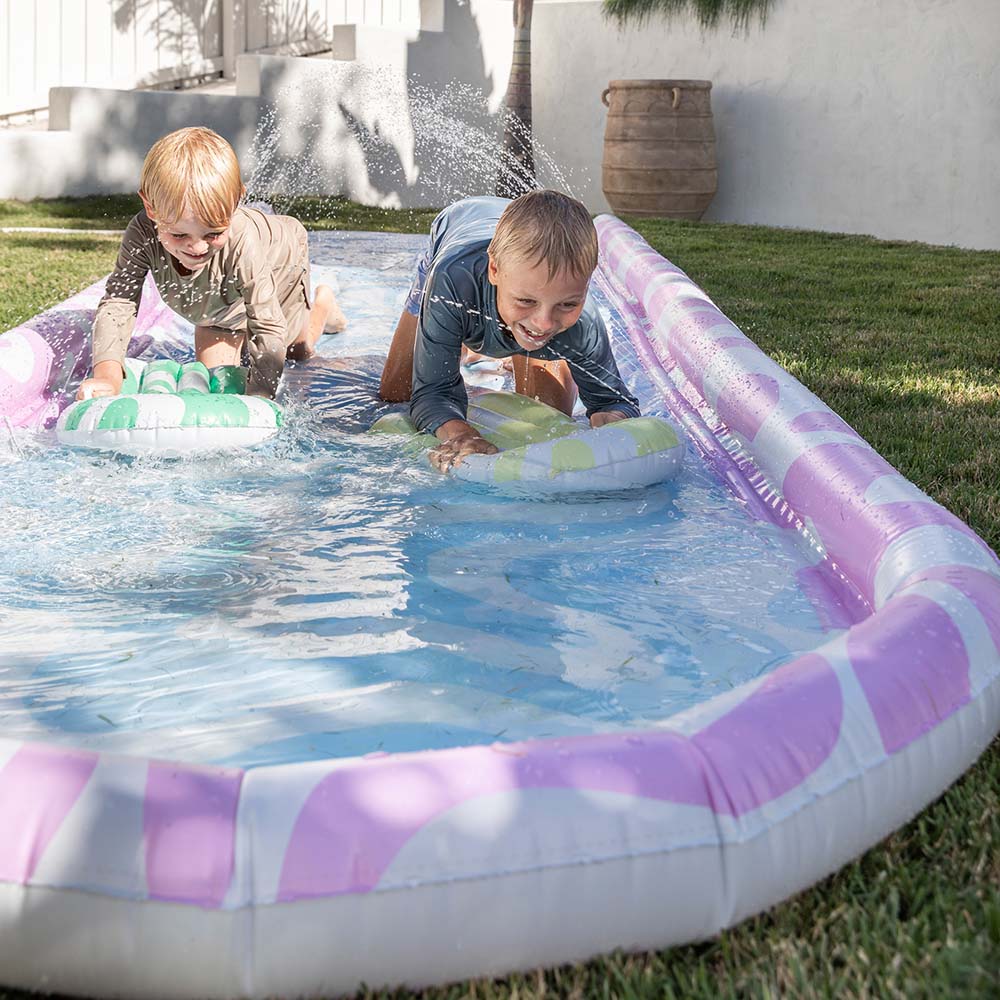 SUNNYLiFE Slip, Slide And Body Board Set Poolside Sorbet Wave