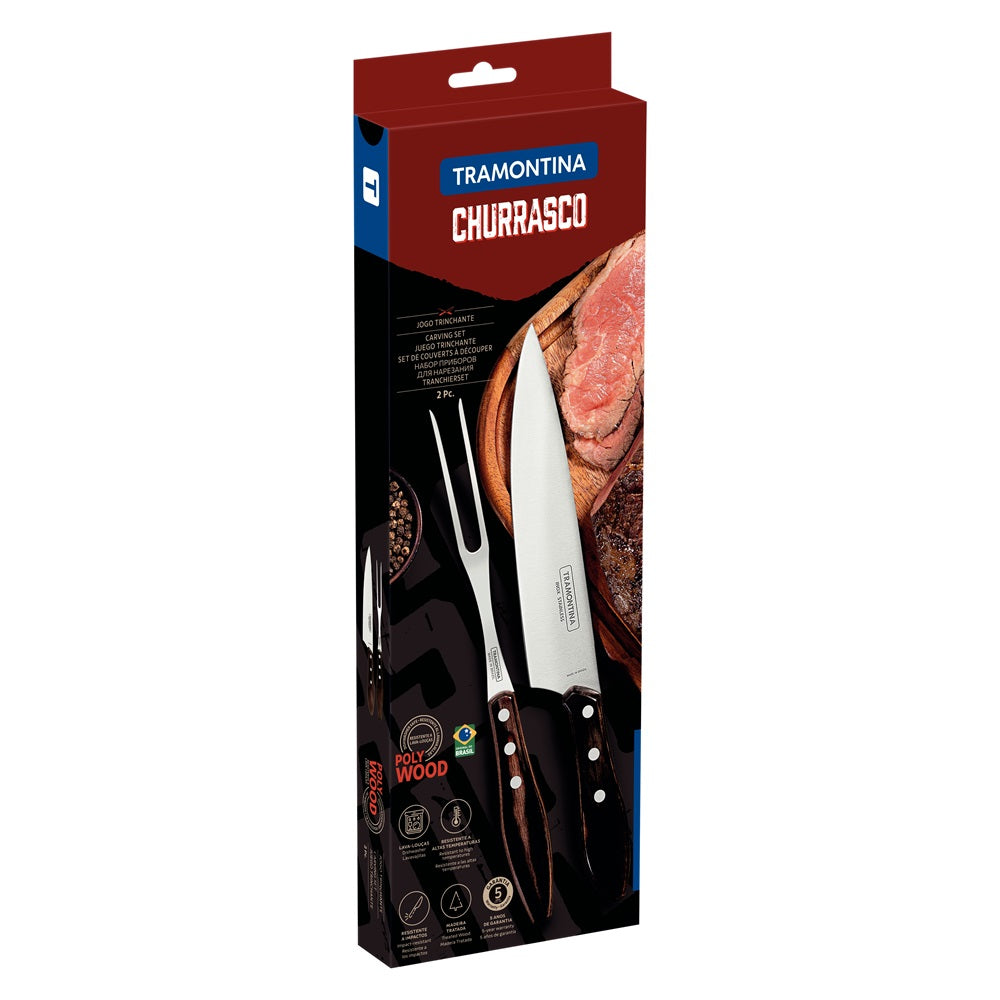 Tramontina 2 Piece Polywood Barbeque & Carving Set - MyHouse