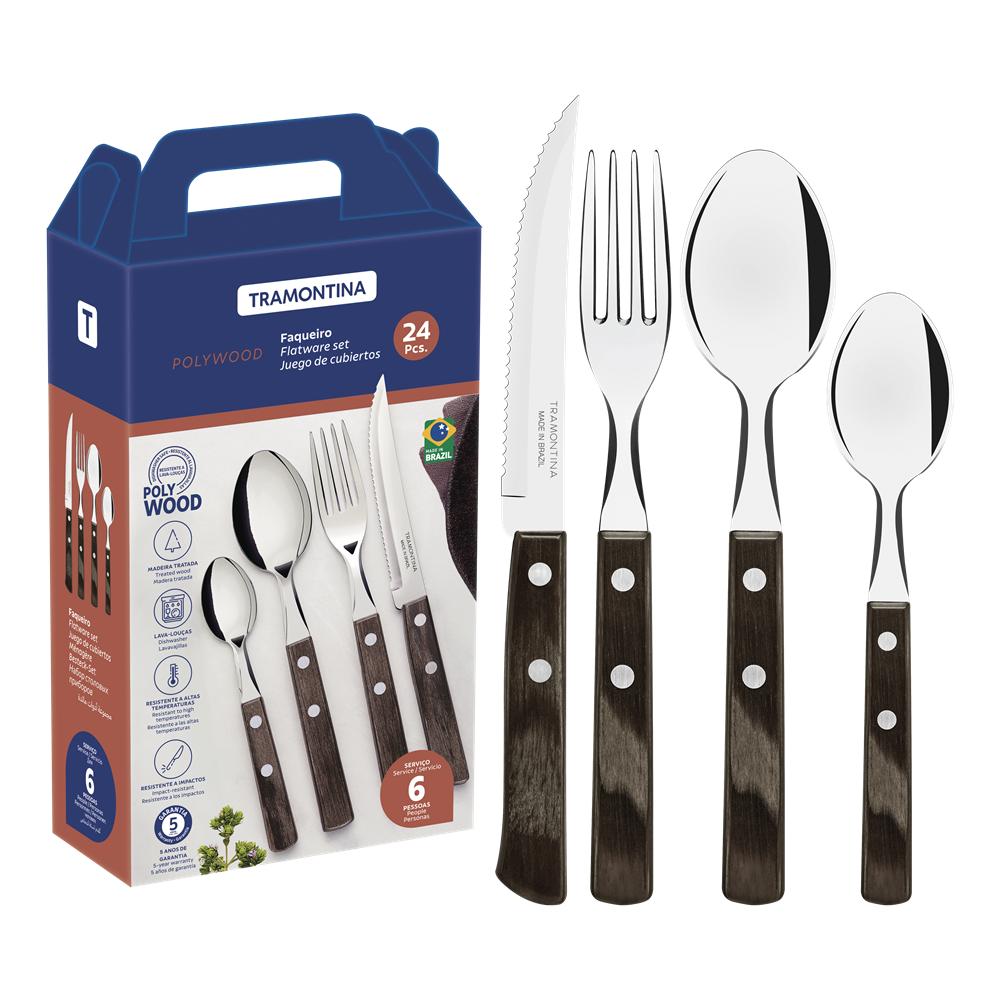 Tramontina Charcuterie 24 Piece Polywood Tableware Set