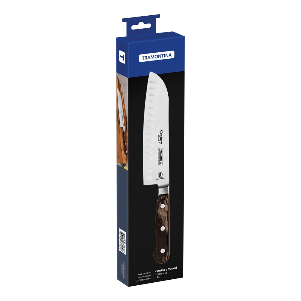 Tramontina Century Wood Forged Santoku Knife 7 Inch - MyHouse