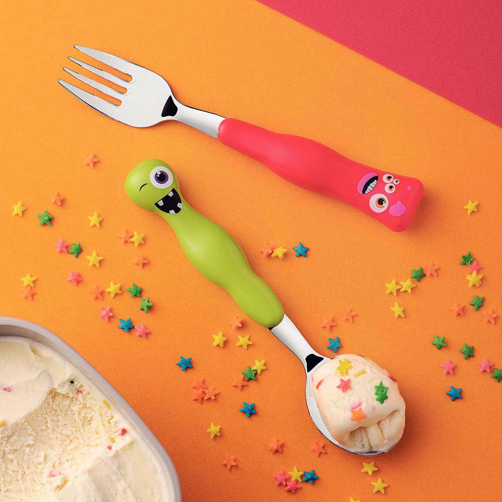 Tramontina 2 Piece Children's Cutlery Set with Monster handles - MyHouse