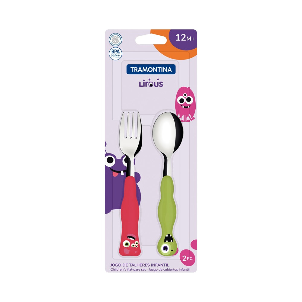 Tramontina 2 Piece Children's Cutlery Set with Monster handles - MyHouse