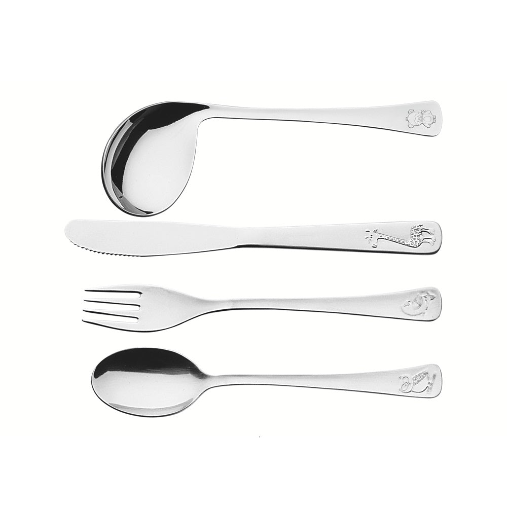 Tramontina 4 Piece Stainless Steel Baby Cutlery Set - MyHouse