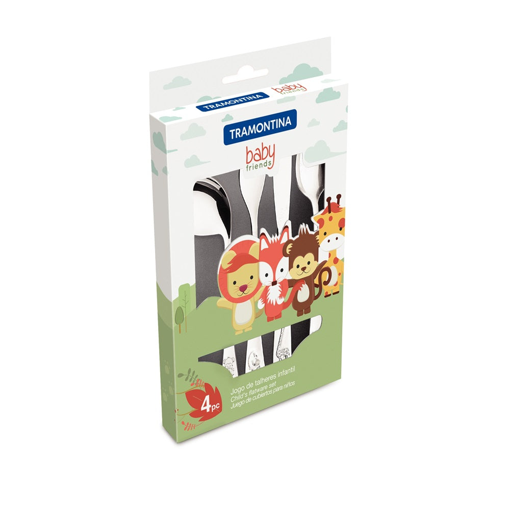 Tramontina 4 Piece Stainless Steel Baby Cutlery Set - MyHouse