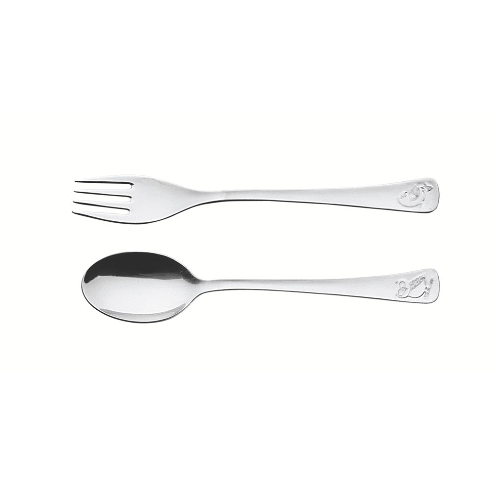 Tramontina 2 Piece Stainless Steel Baby Cutlery Set with fork and spoon - MyHouse