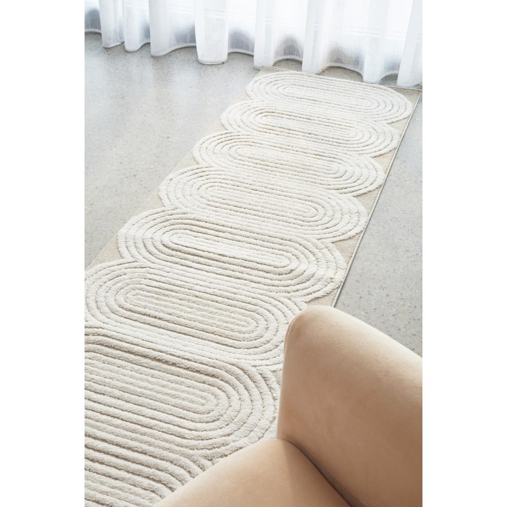 Rug Culture Lotus Carl Runner Mixed Beige in lounge room at MyHouse