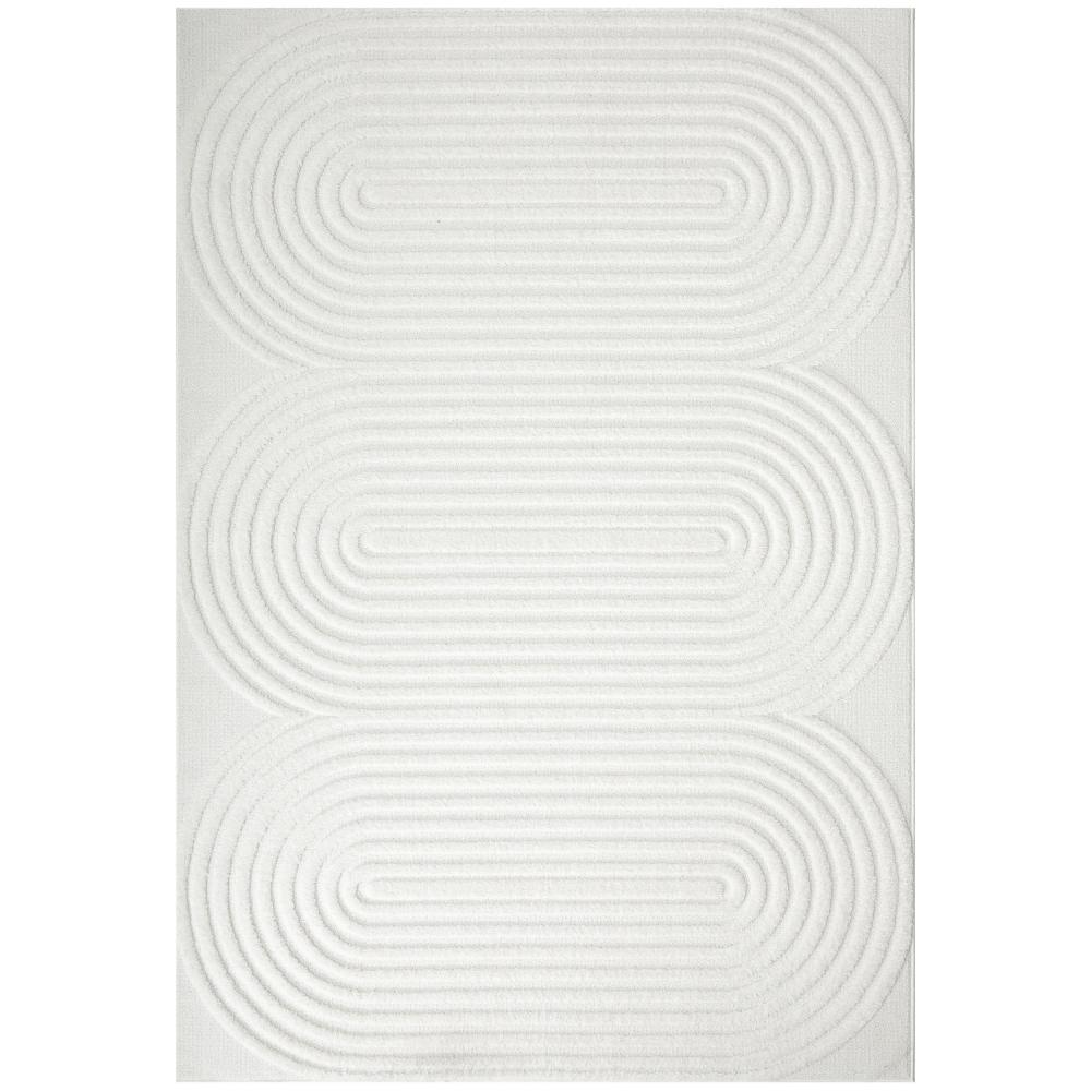 Rug Culture Lotus Carl Rug in white at MyHouse. Rug with oval detail.