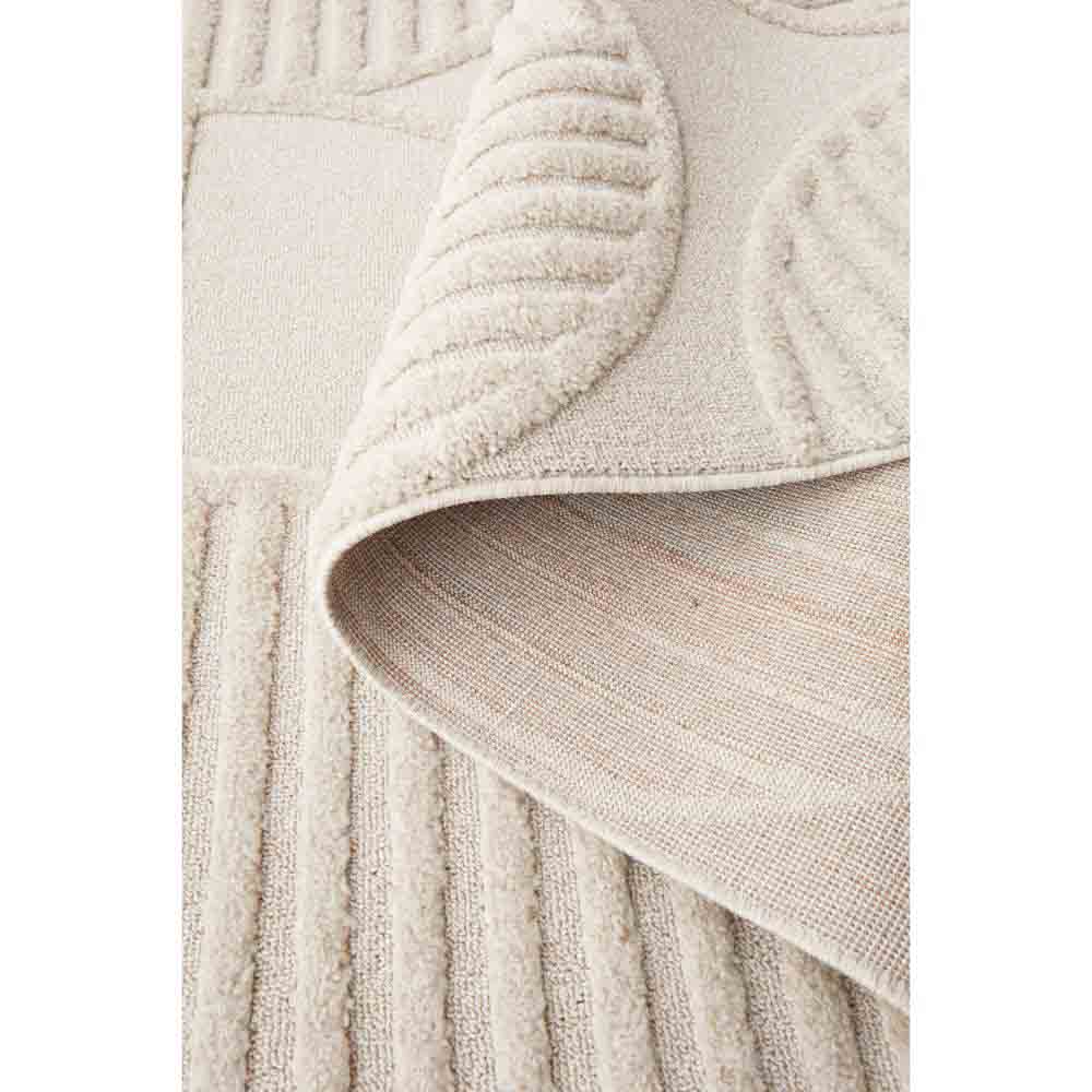 Rug Culture Lotus Leo Rug in Beige with art deco detail at MyHouse