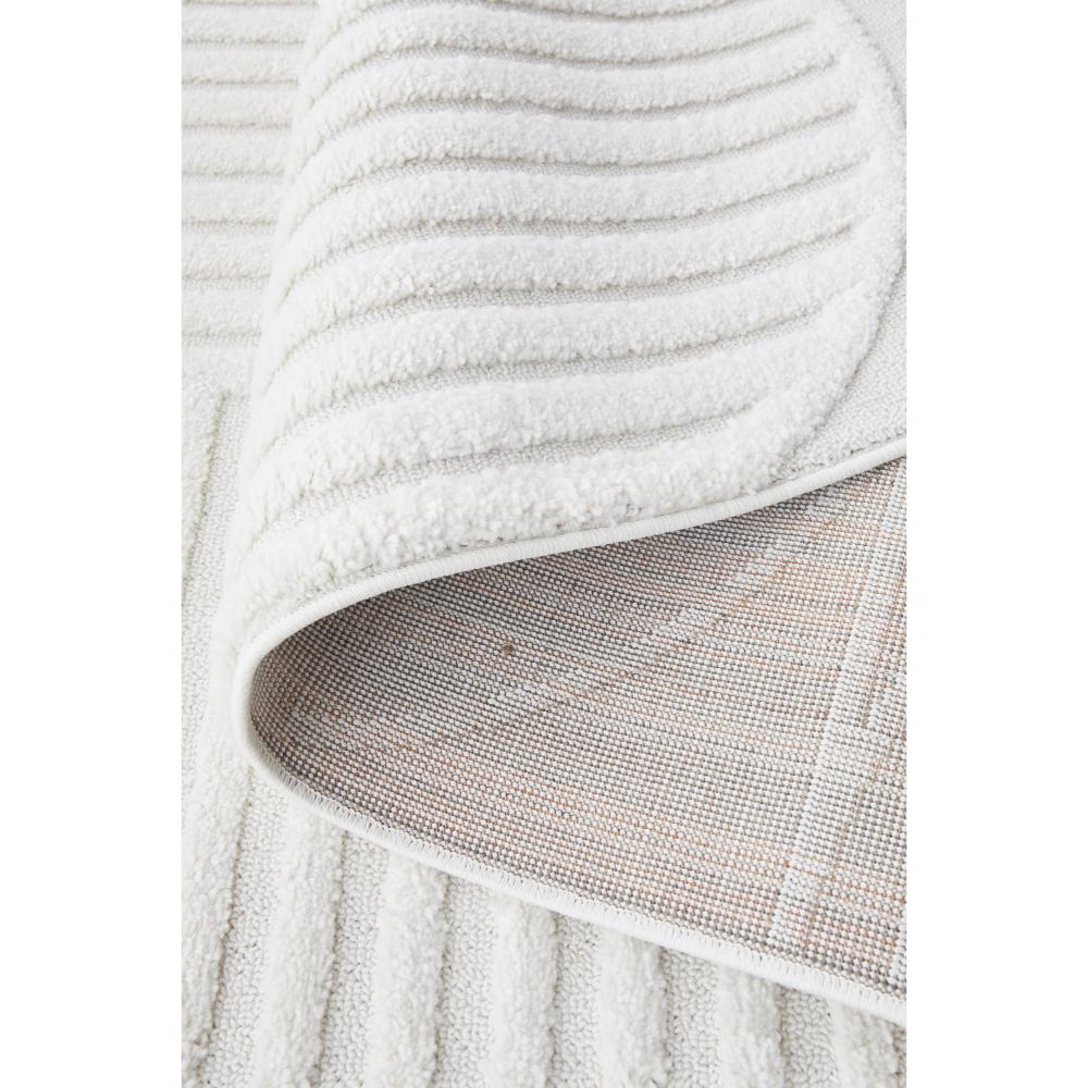 Rug Culture Lotus Leo Runner in White with art deco detail at MyHouse