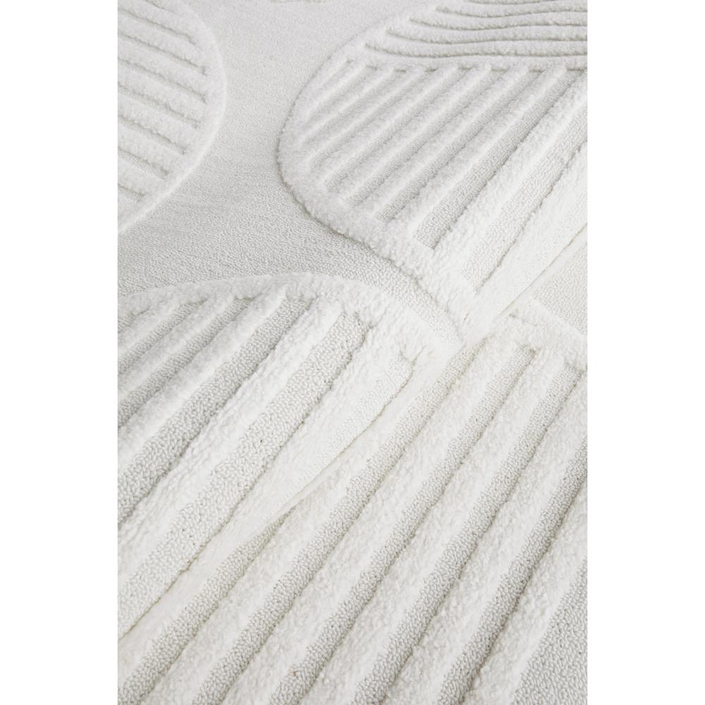 Rug Culture Lotus Leo Runner in White with art deco detail at MyHouse