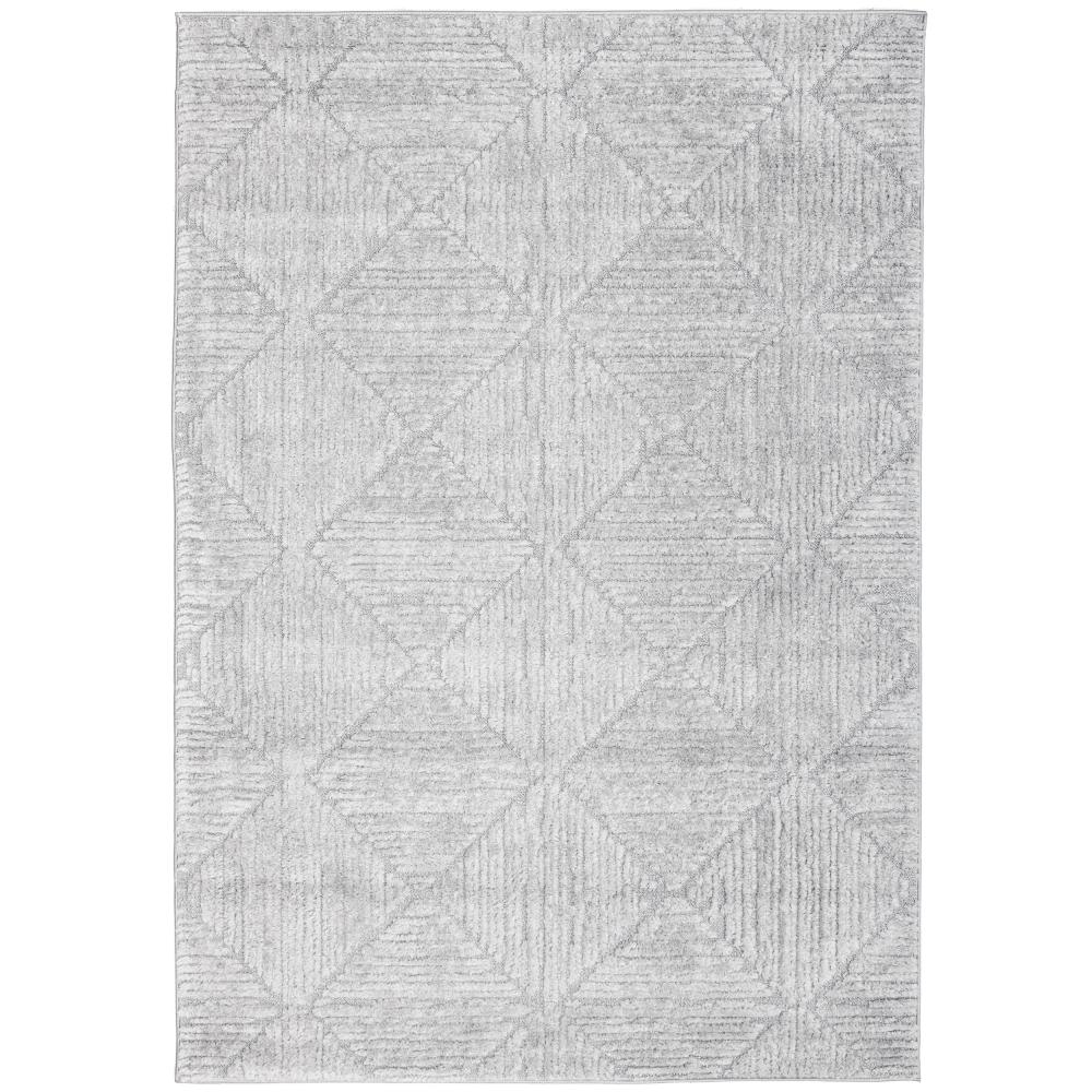 Rug Culture Serenade Shilo Rug Silver with diamond design at MyHouse