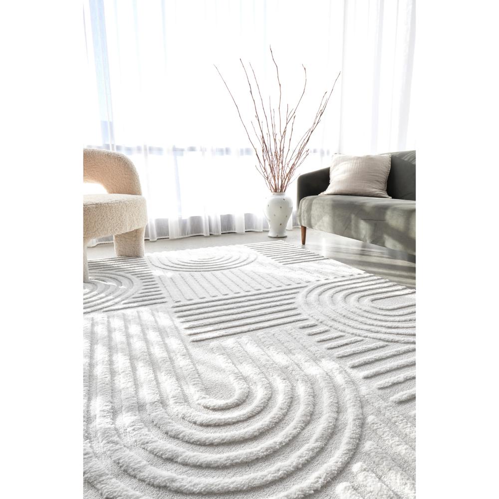 Rug Culture Marigold Dior Rug White in lounge room at MyHouse