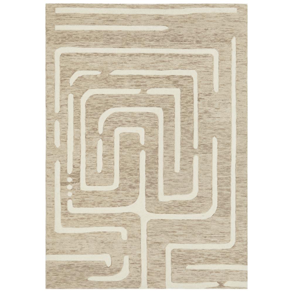 Rug Culture Summit Maze Wool Rug in Linen at MyHouse