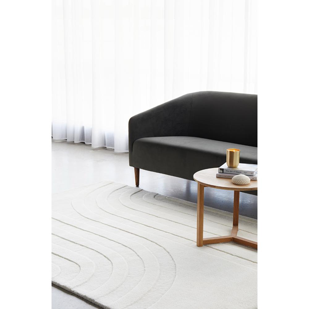 Rug Culture Summit Trail Rug White in a loungeroom at MyHouse