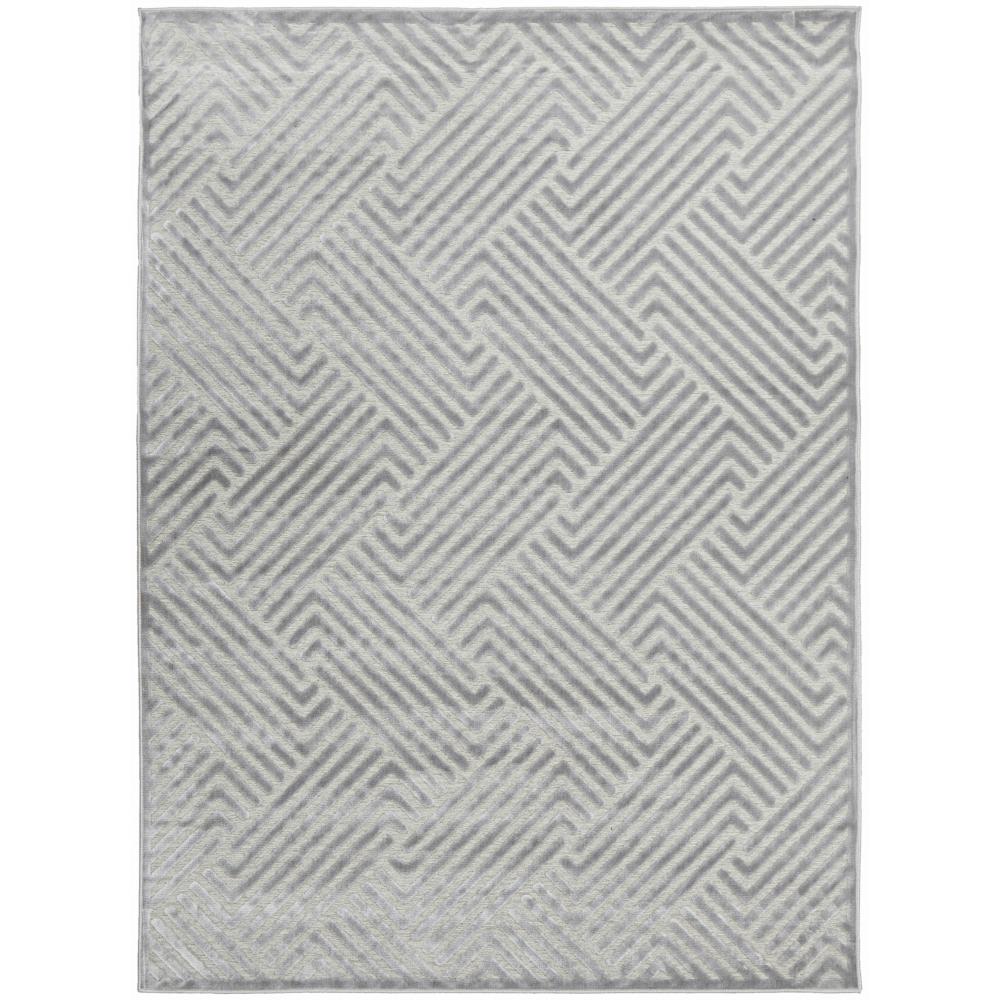 Rug Culture York Cindy Rug silver grey chevron - MyHouse
