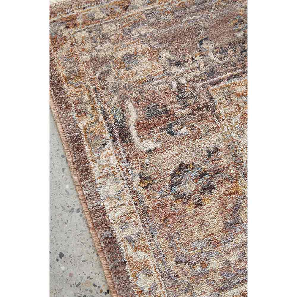 Darren Palmer Heirloom Rug in Plum detail shot at MyHouse