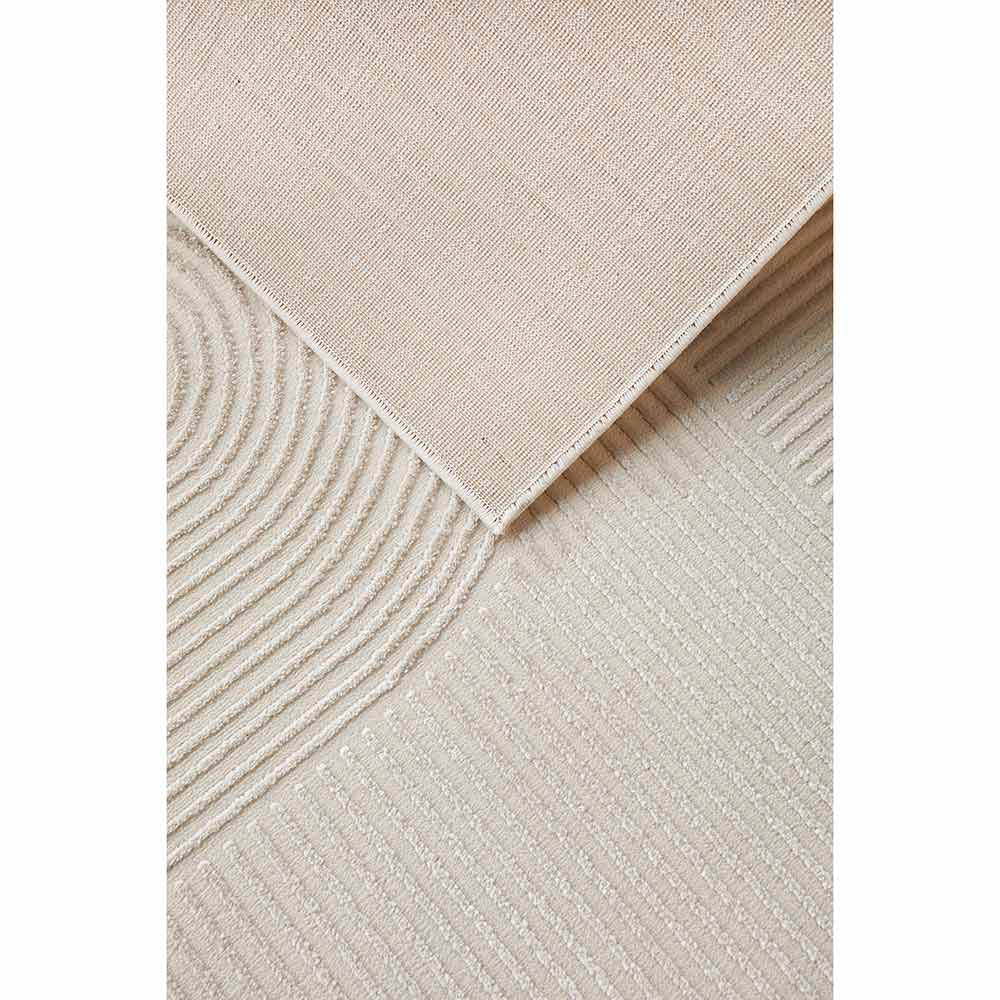 Darren Palmer Raking Rug Linen Cream showing the front and reverse at MyHouse