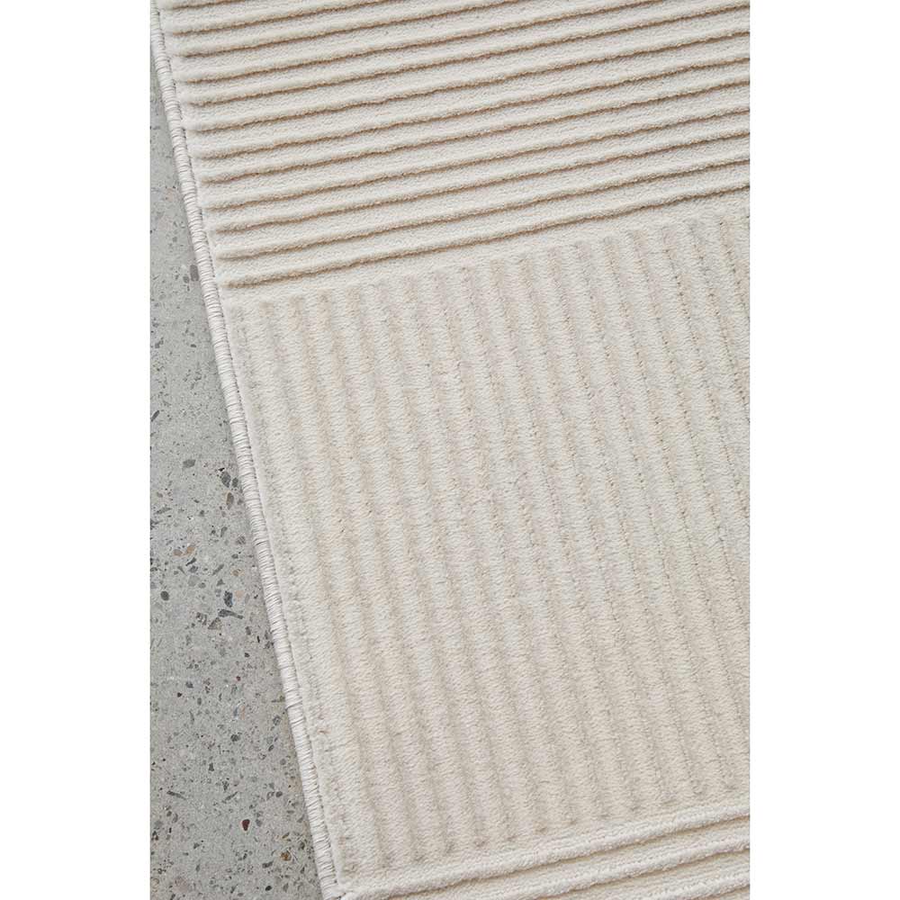 Darren Palmer Raking Rug Linen Cream edge detail at MyHouse