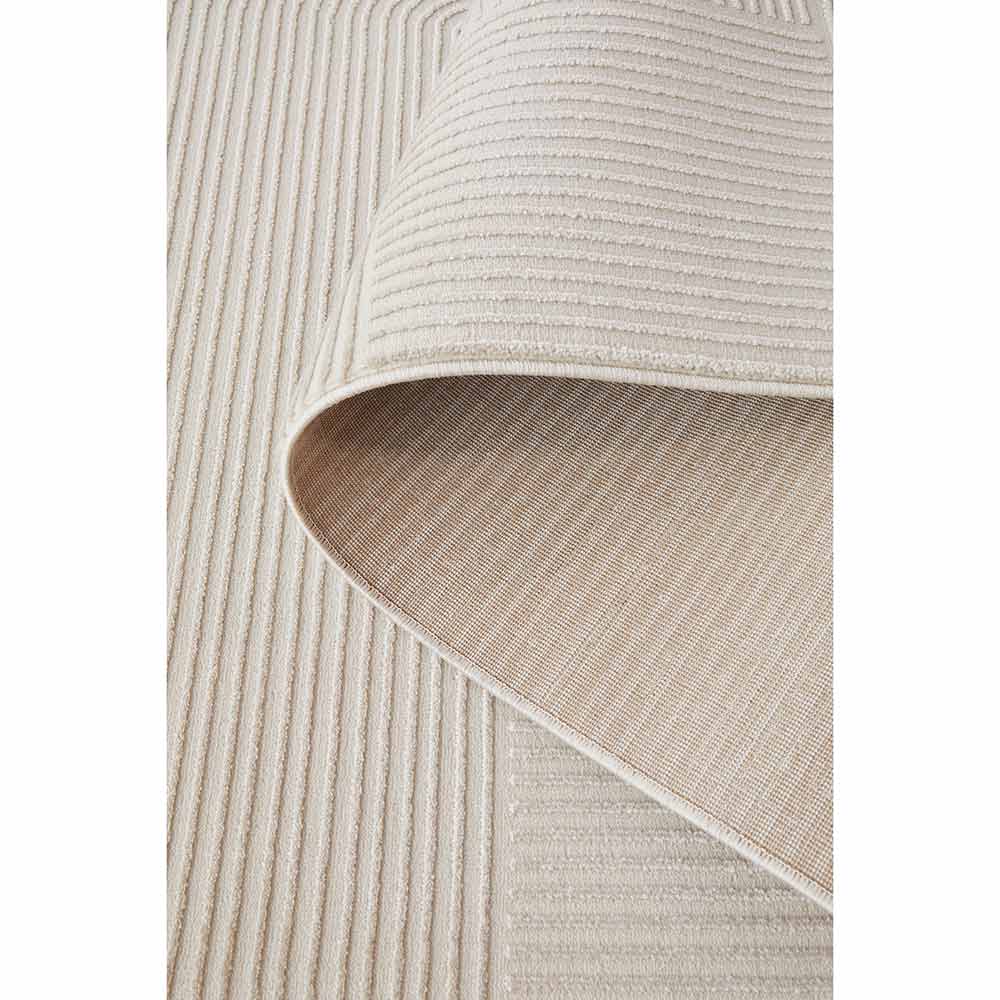 Darren Palmer Raking Rug Linen Cream edge detail at MyHouse