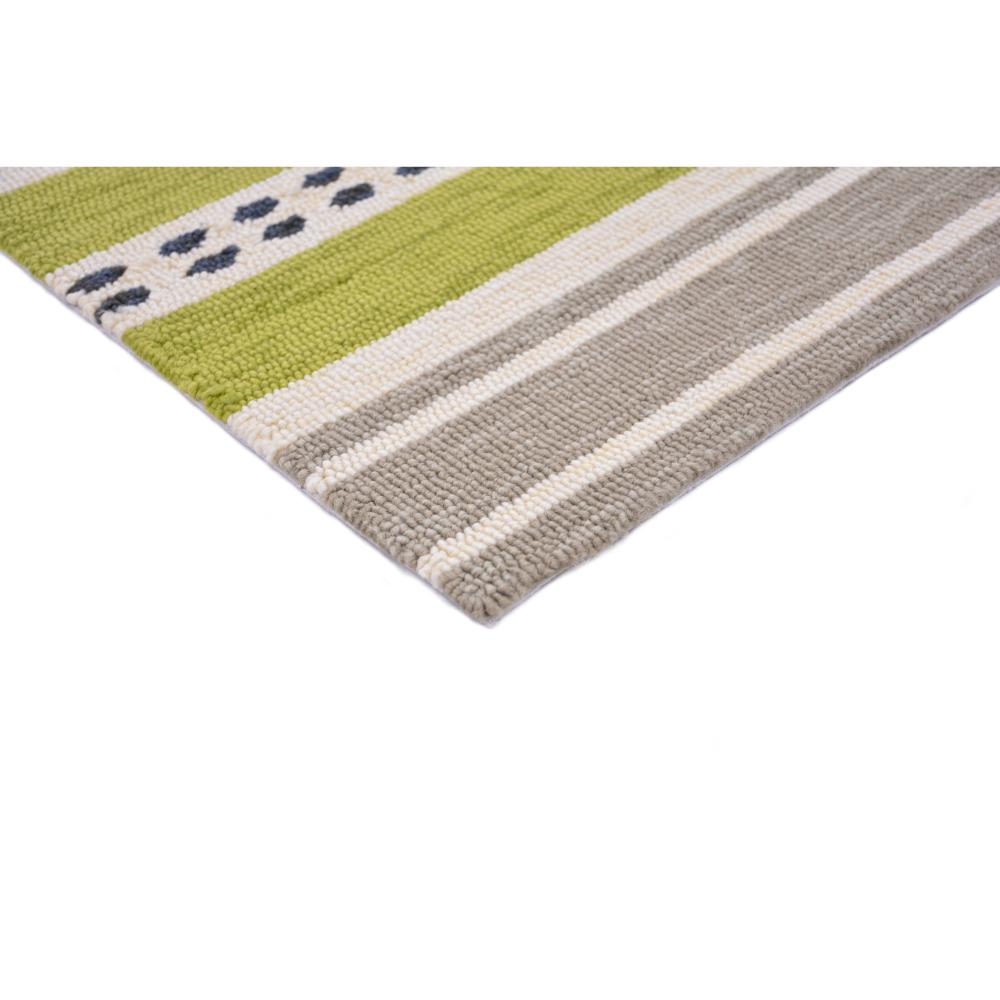 green and blue stripe indoor/outdoor rug detailed image - MyHouse