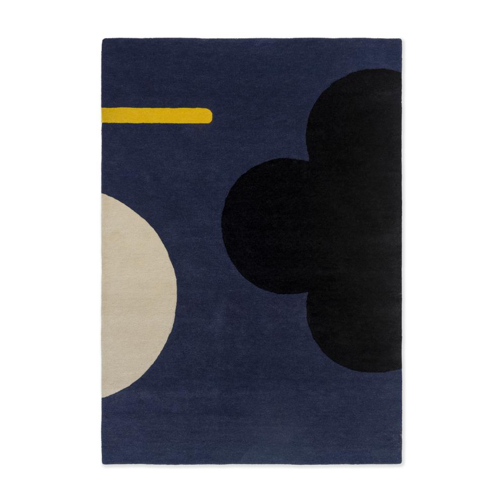 Orla Kiely Geo Flower Rug Denim Blue - MyHouse