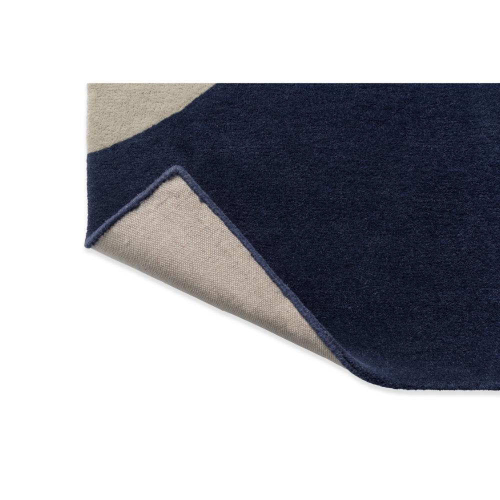 Geo Flower Wool Rug Blue detail image - MyHouse