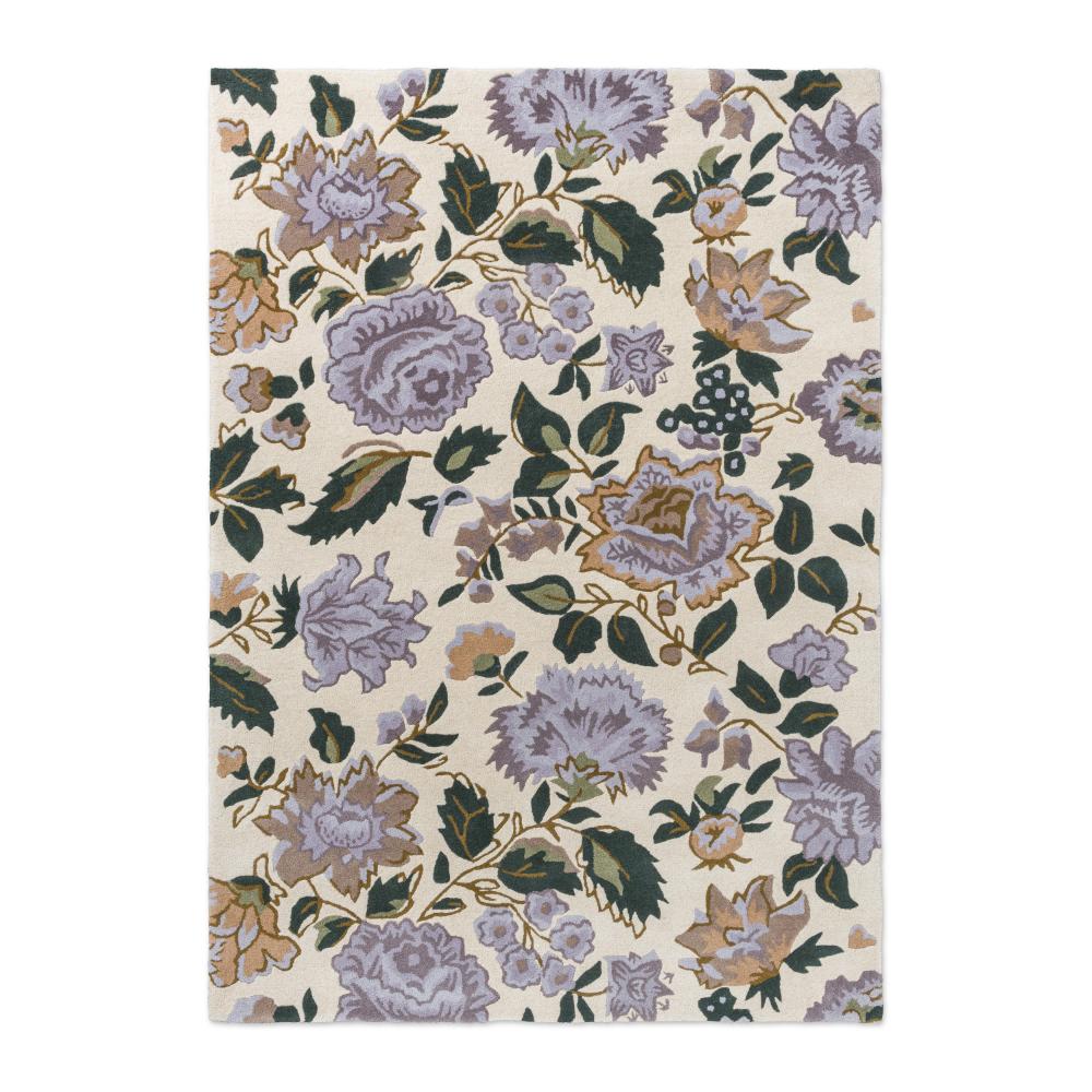 Laura Ashley Wendling Floral Rug Heather Purple - MyHouse