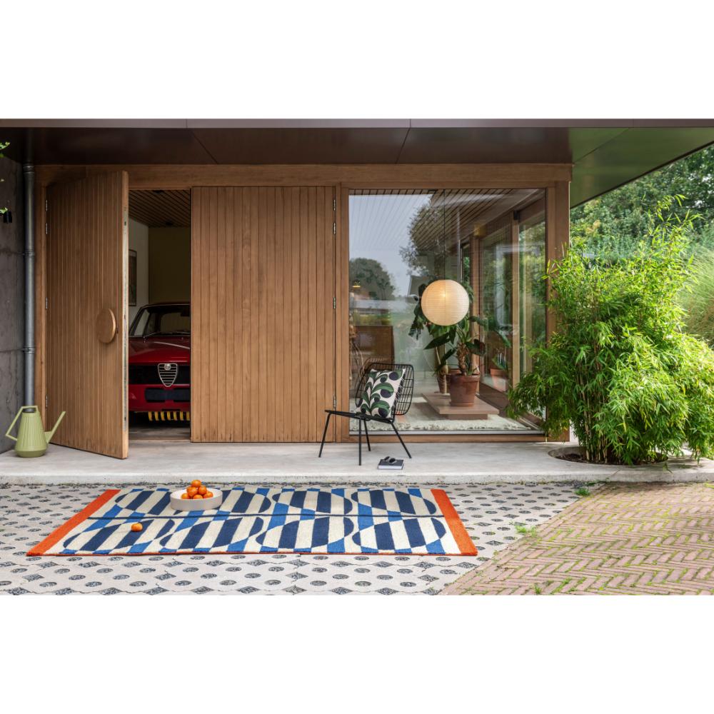 Orla Kiely Stripy Stem Outdoor Rug Azure