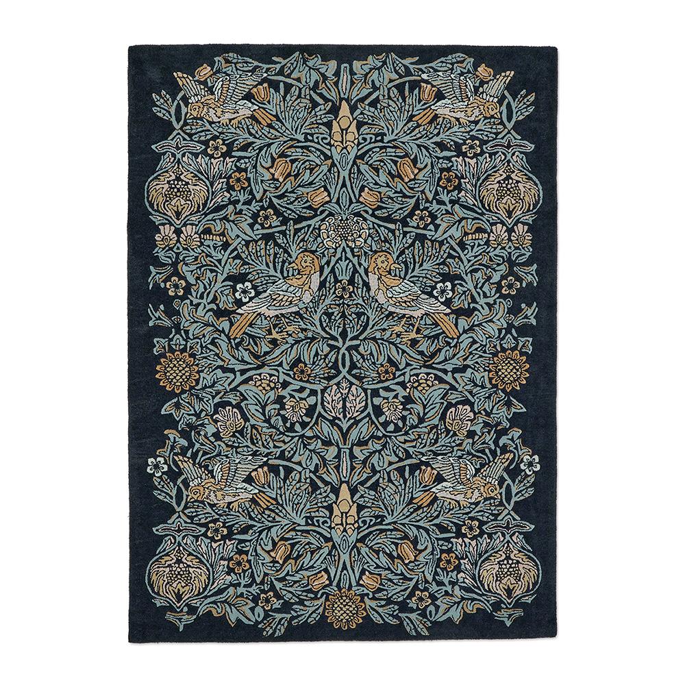 Morris & Co Bird Rug Webb's Blue