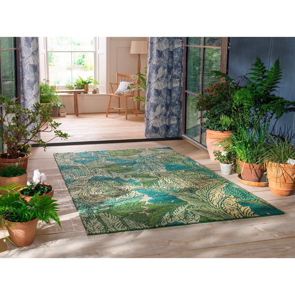 Morris & Co Acanthus Outdoor Rug nettle/sky blue