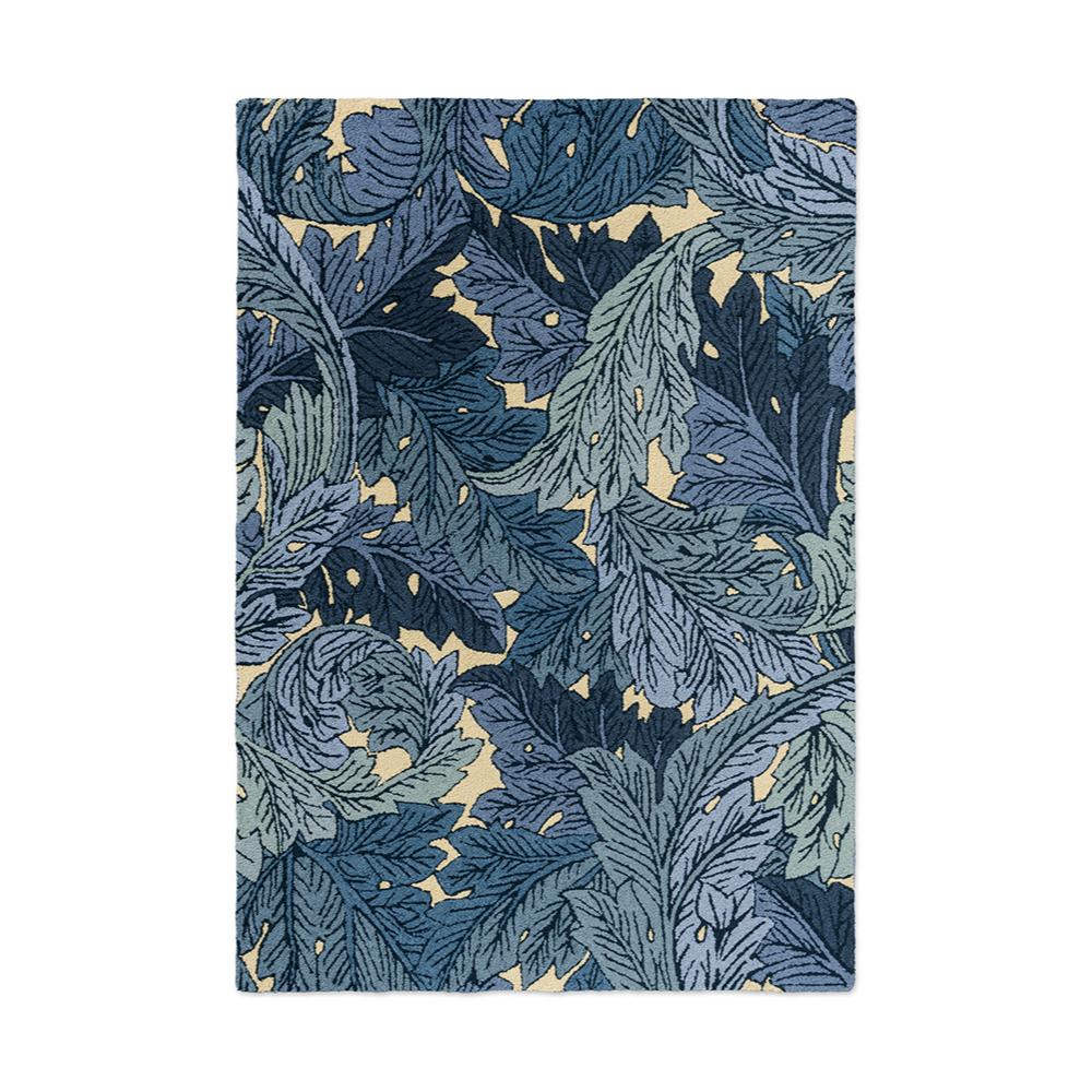 Morris & Co Acanthus Outdoor Rug indigo blue