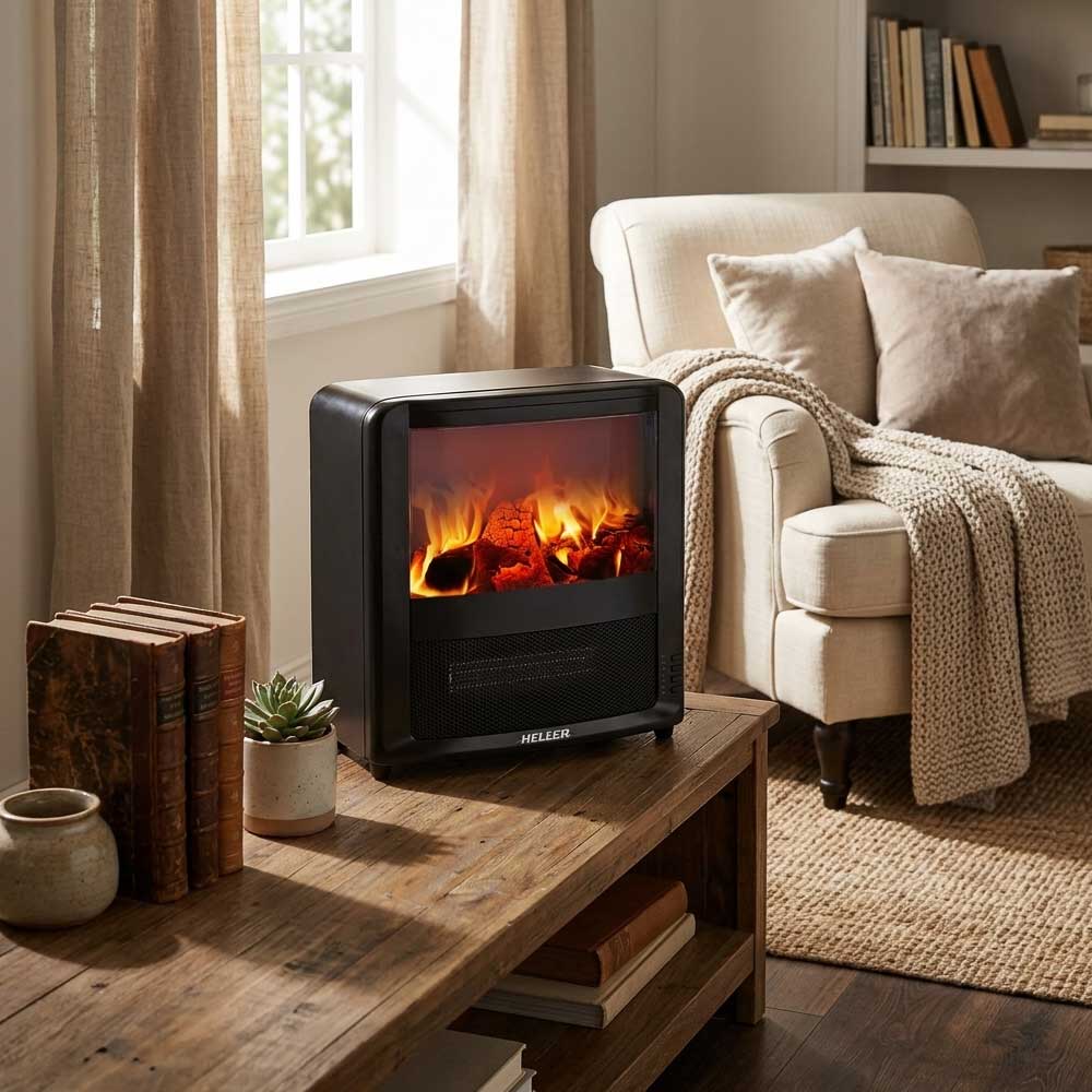 Heller 2000W Electric Indoor Fireplace