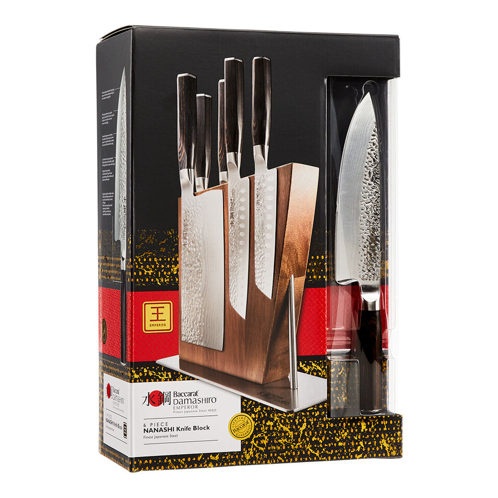 Baccarat Damashiro EMPEROR Nanashi Knife Block 6 Piece