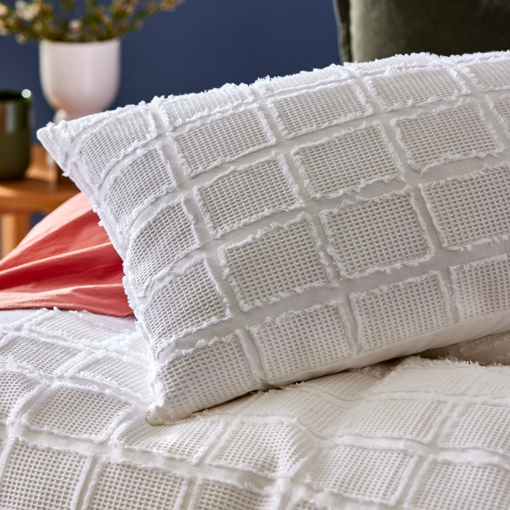 Jude Quilt Cover Set White