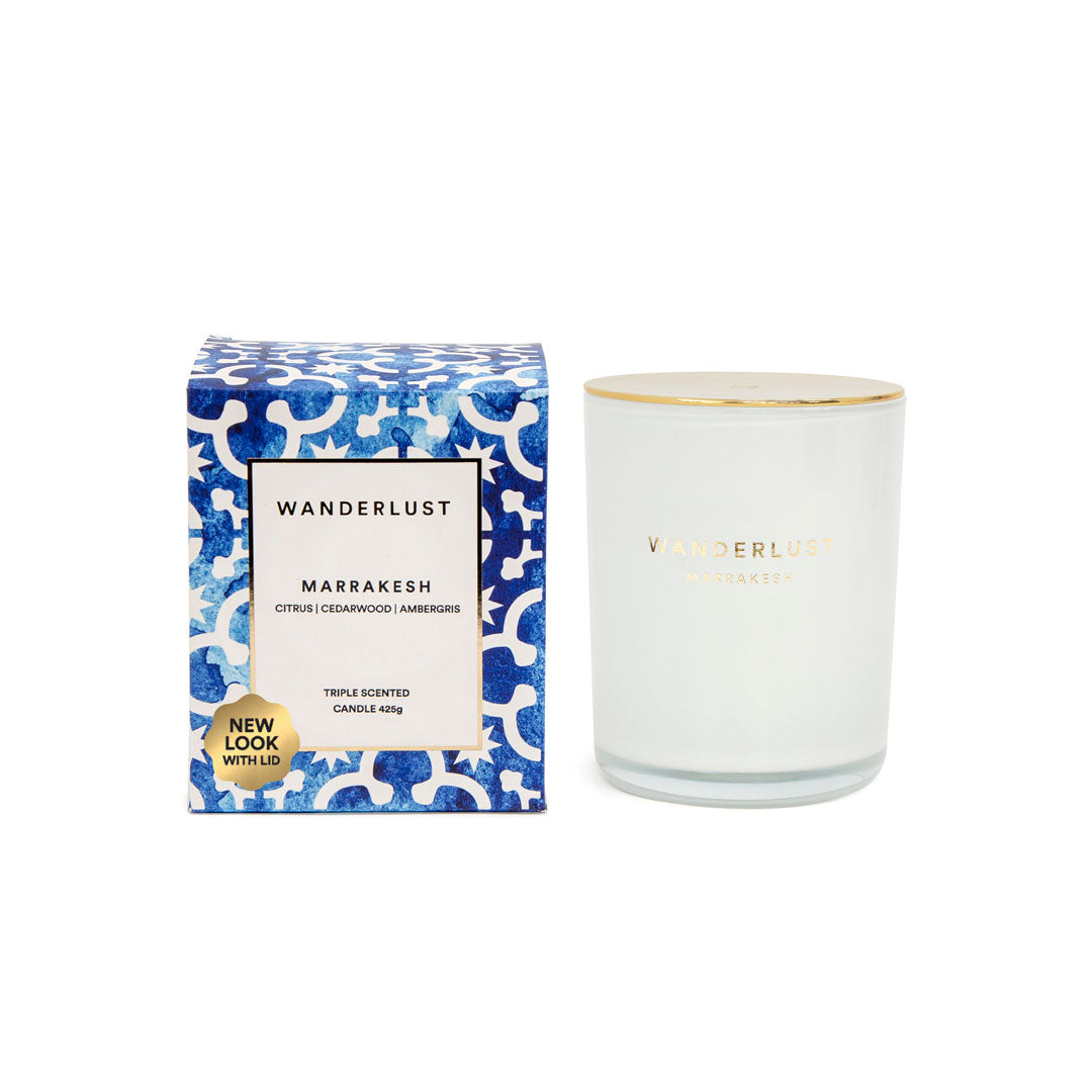 Salt & Pepper Wanderlust Candle with Lid 425g