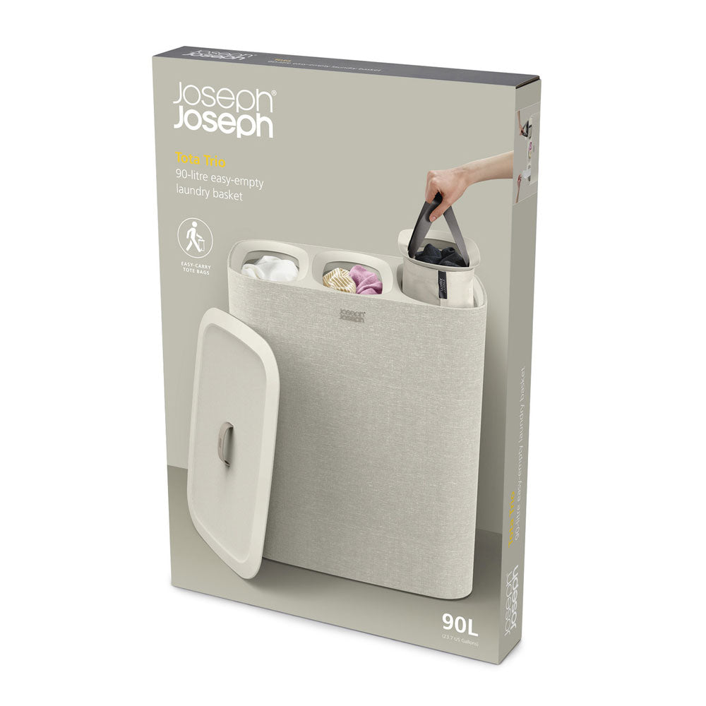 Joseph Joseph Tota Trio 90L Easy-Empty Laundry Separation Basket