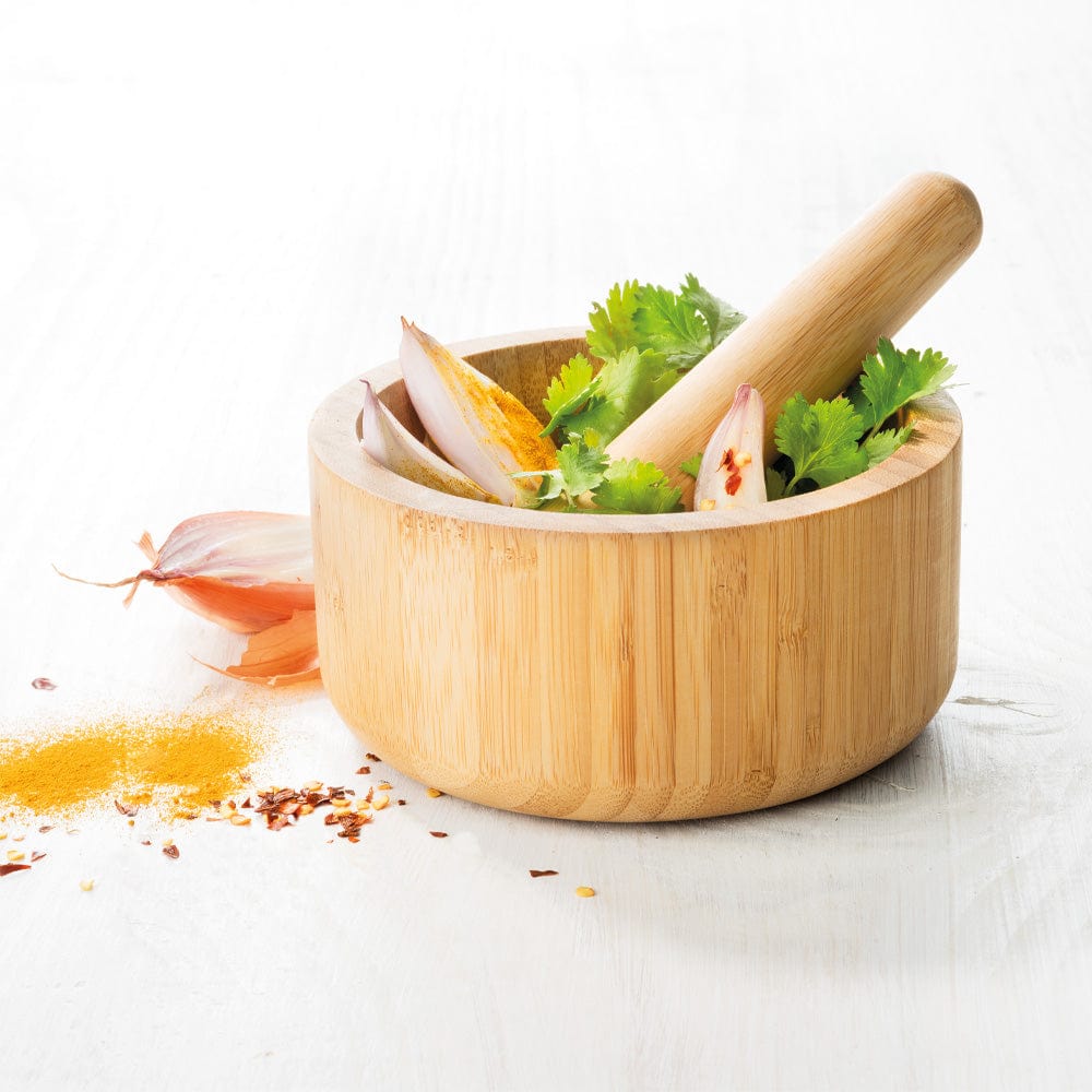Baccarat Spice Market Bosco Bamboo Mortar & Pestle