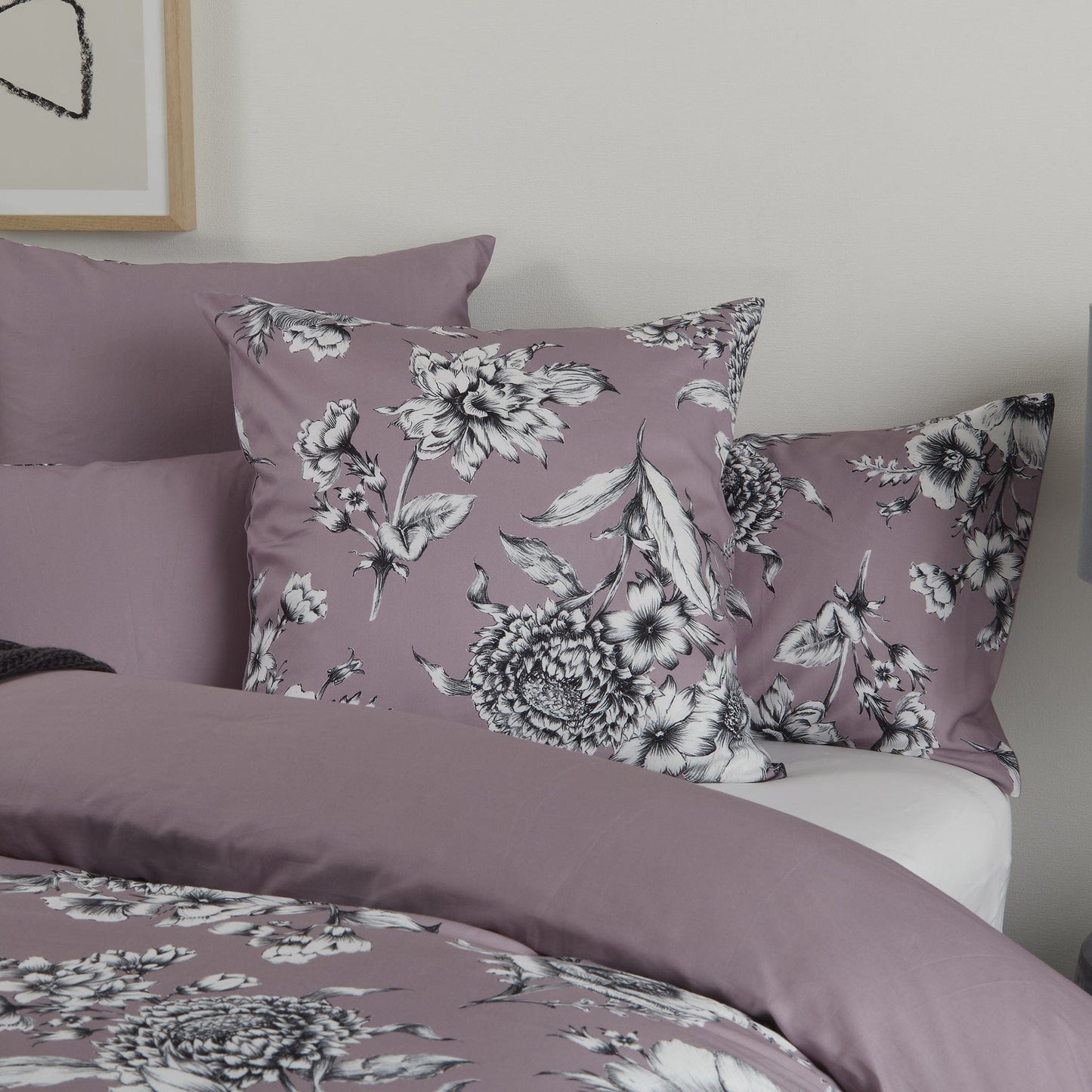 Lucia Mauve Quilt Cover Set