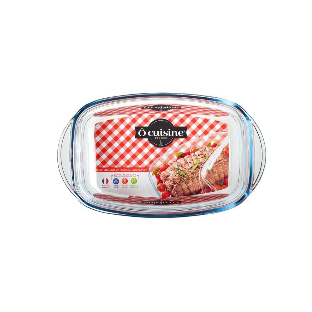 Ocuisine Rectangle Casserole 6.5L with Lid