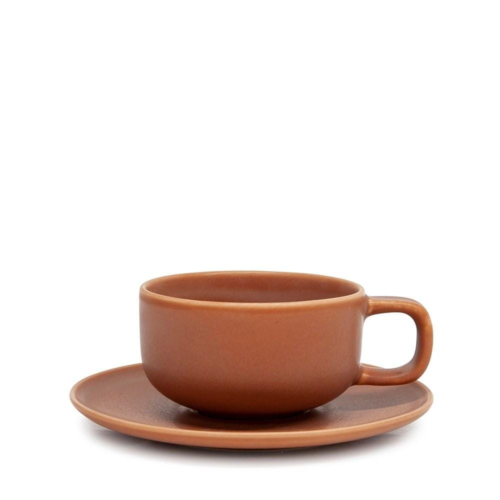 Salt & Pepper Hue Teacup & Saucer